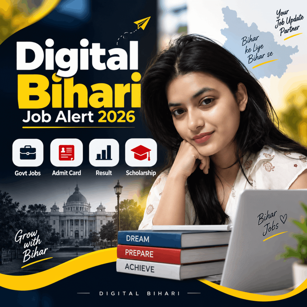 Digital Bihari Job Alert 2026: नई सरकारी नौकरियां, Result और Scholarship की पूरी जानकारी 12 Digital Bihari Job Alert 2026: नई सरकारी नौकरियां, Result और Scholarship की पूरी जानकारी