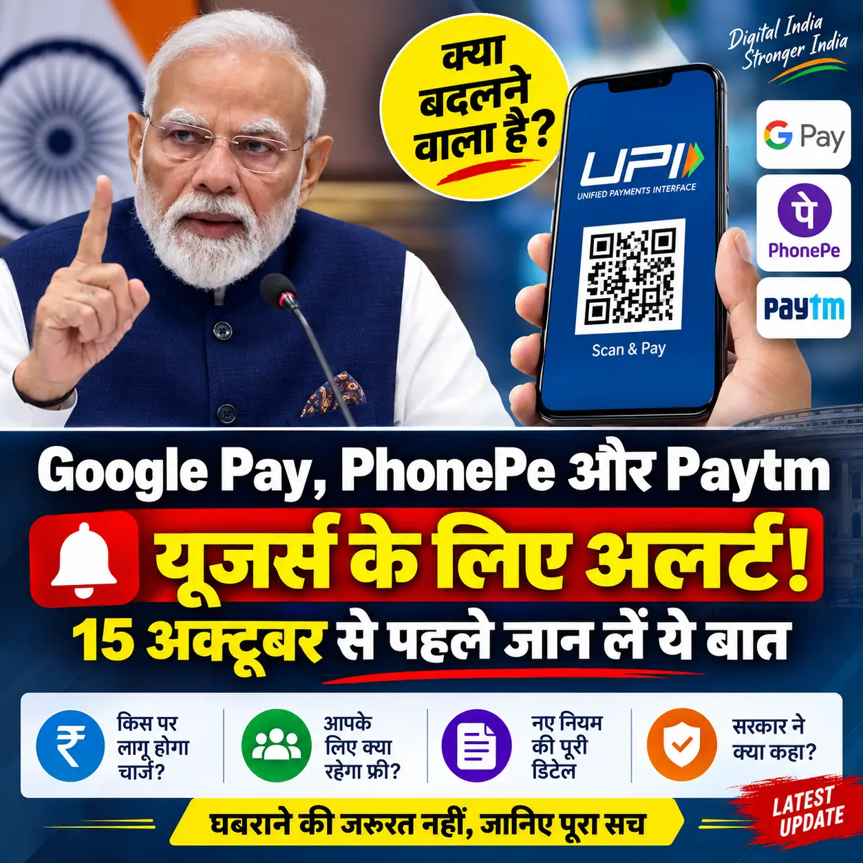 Google Pay, PhonePe और Paytm यूजर्स के लिए अलर्ट! 15 अक्टूबर से पहले जान लें ये बात