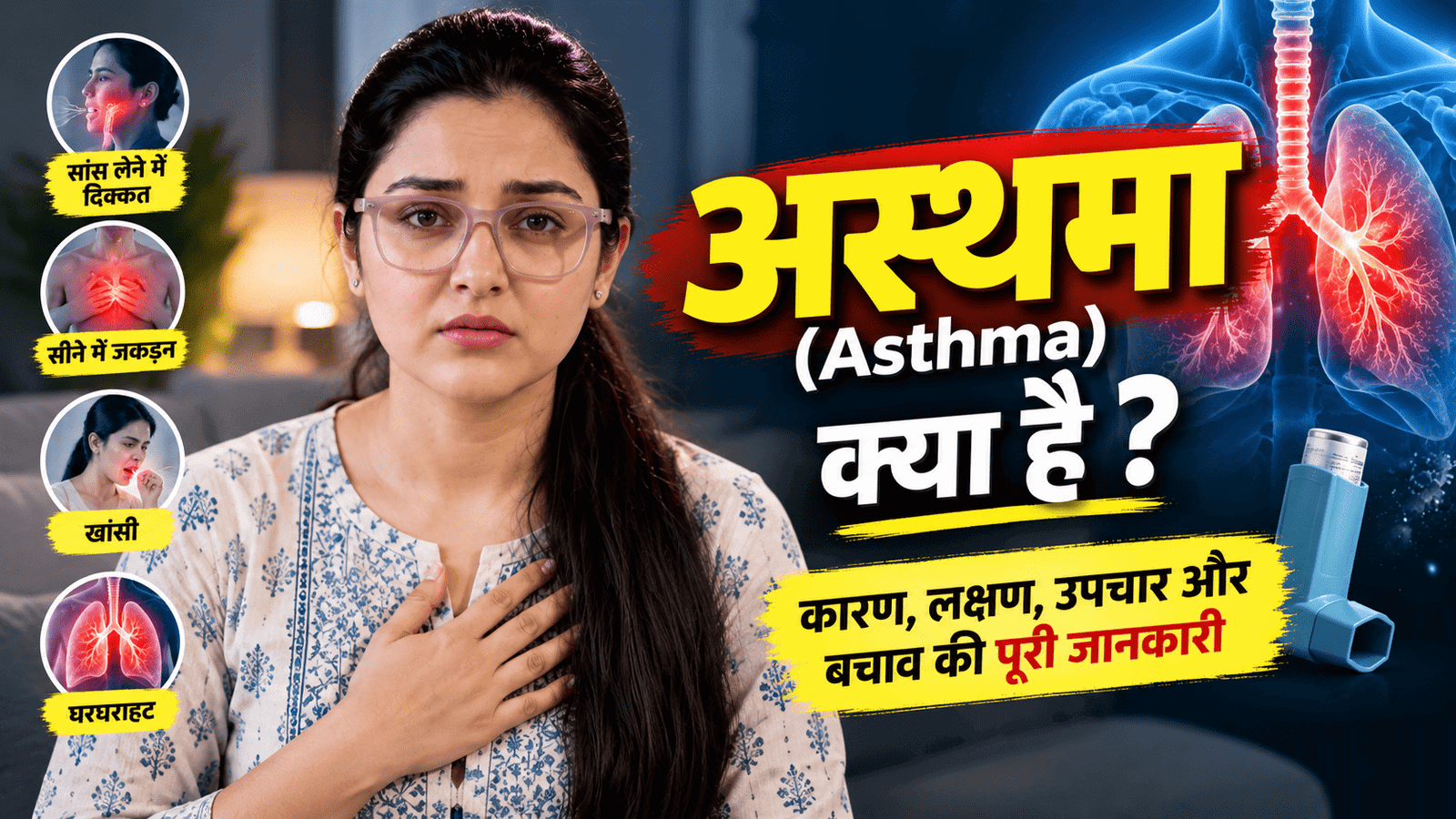 अस्थमा (Asthma) क्या है? कारण, लक्षण, उपचार और बचाव की पूरी जानकारी