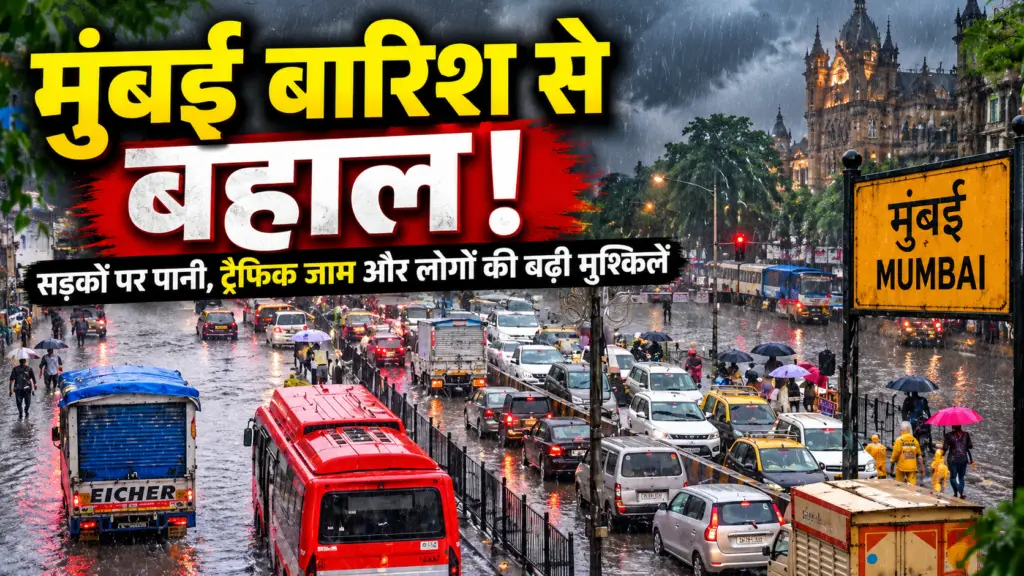 मुंबई में मूसलाधार बारिश, सड़कों से लेकर रेल सेवाएं प्रभावित