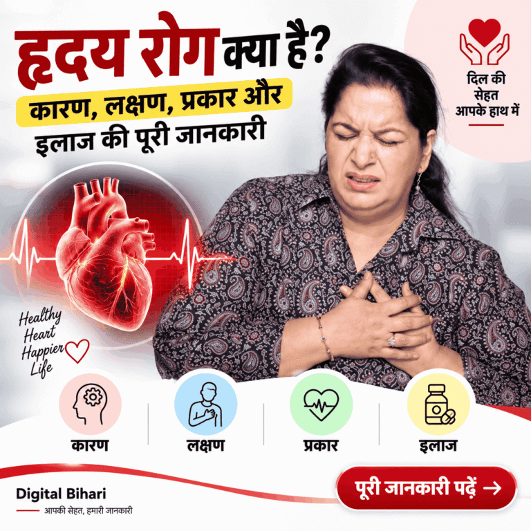 हृदय रोग क्या है? कारण, लक्षण, प्रकार और इलाज | Heart Disease in Hindi